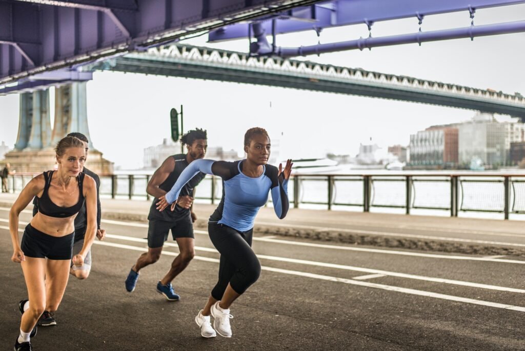 Runners training in New York