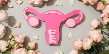 Women's health and women's healthcare concept with uterus